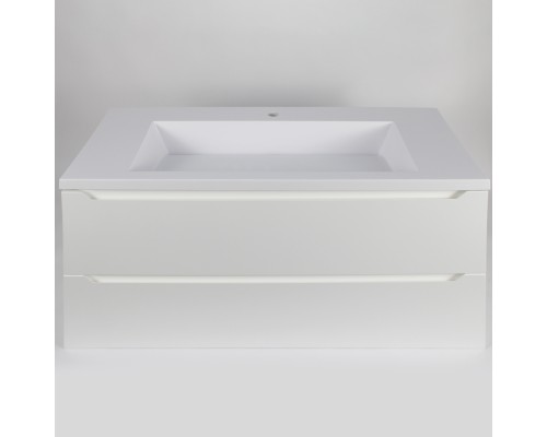 Раковина для ванной 100 см, Uperwood Infinity, белая глянцевая