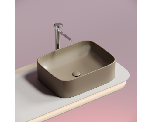 Чаша накладная прямоугольная Ceramica Nova Element 50x38 Капучино Матовый