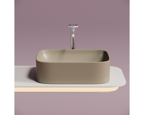 Чаша накладная прямоугольная Ceramica Nova Element 50x38 Капучино Матовый