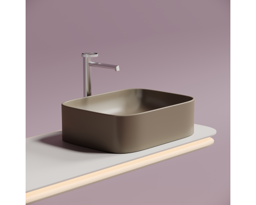 Чаша накладная прямоугольная Ceramica Nova Element 50x38 Капучино Матовый