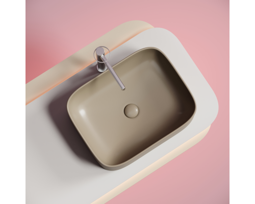 Чаша накладная прямоугольная Ceramica Nova Element 50x38 Капучино Матовый