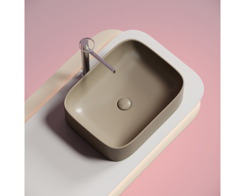 Чаша накладная прямоугольная Ceramica Nova Element 50x38 Капучино Матовый