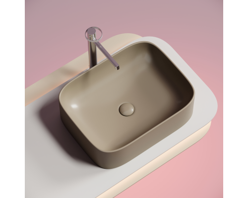 Чаша накладная прямоугольная Ceramica Nova Element 50x38 Капучино Матовый