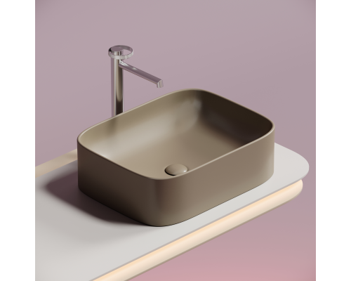 Чаша накладная прямоугольная Ceramica Nova Element 50x38 Капучино Матовый