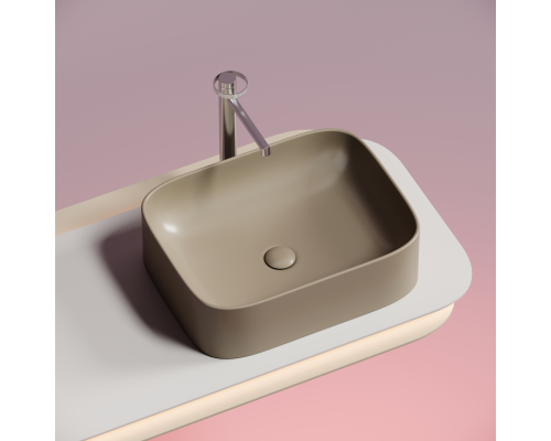 Чаша накладная прямоугольная Ceramica Nova Element 50x38 Капучино Матовый