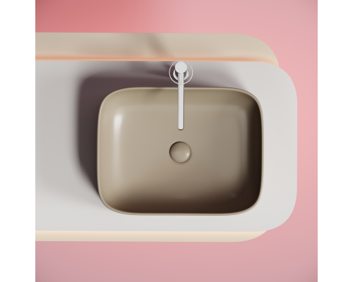 Чаша накладная прямоугольная Ceramica Nova Element 50x38 Капучино Матовый