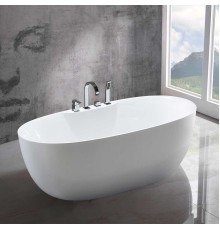 Ванна акриловая Vincea VBT-405B-1700 1700x800x580 белый щелевой перелив слив хром