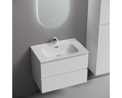 Тумба под раковину подвесная Sancos Folk 69х44х50, с доводчиками, Bianco, FL70W