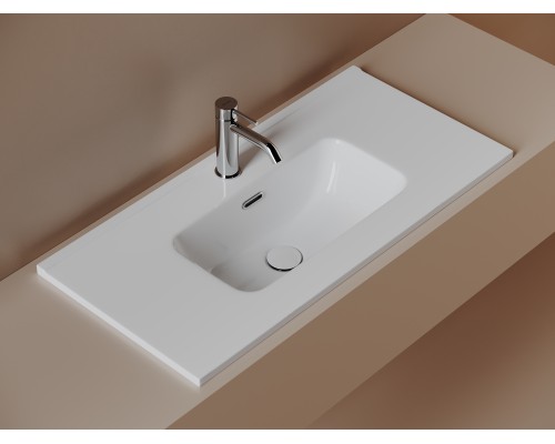 Раковина мебельная накладная Компакт (Compact), 810x395x170, цвет белый