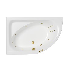 Ванна WHITECROSS Aquarella 170x110 (левая) "SMART" (золото)