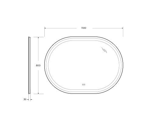 Зеркало Cezares Giubileo 110 CZR-SPC-GIUBILEO-1100-800-TCH-WARM с подсветкой с сенсорным выключателем и подогревом Зеркало Cezares Giubileo 110 CZR-SPC-GIUBILEO-1100-800-TCH-WARM с подсветкой с сенсорным выключателем и подогревом