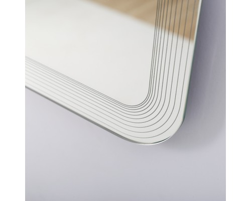 Зеркало Cezares Duet 70 CZR-SPC-DUET-700-800-LED-TCH с подсветкой с лазерной гравировкой и сенсорным выключателем