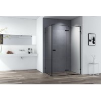 Душевой уголок Cezares Bellagio 140x90 BELLAGIO-AH-1-140/90-C-NERO профиль Черный матовый стекло прозрачное