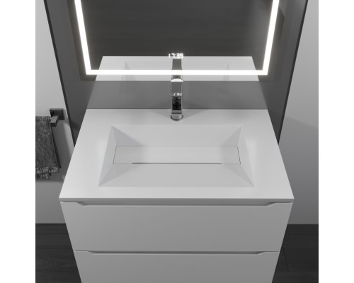 Тумба с раковиной подвесная Uperwood Tanos-Next 70х45х53 см, белая матовая