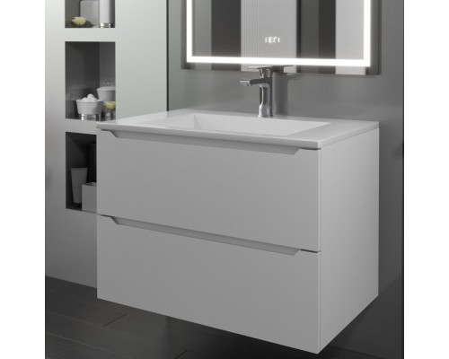 Тумба с раковиной подвесная Uperwood Tanos-Next 70х45х53 см, белая матовая