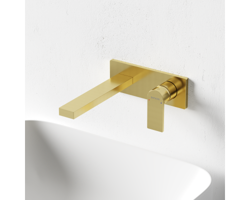 Смеситель для раковины SANCOS Studio c внутренней частью, брашированное золото, SC9017BG