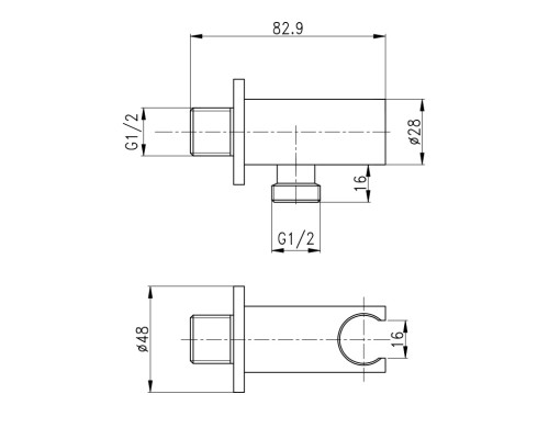 Штуцер с держателем Cezares CZR-AI12-01