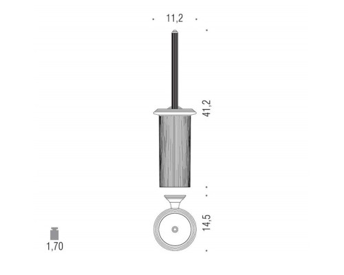 Ершик подвесной Colombo Hermitag цвет античная бронза/матовое стекло