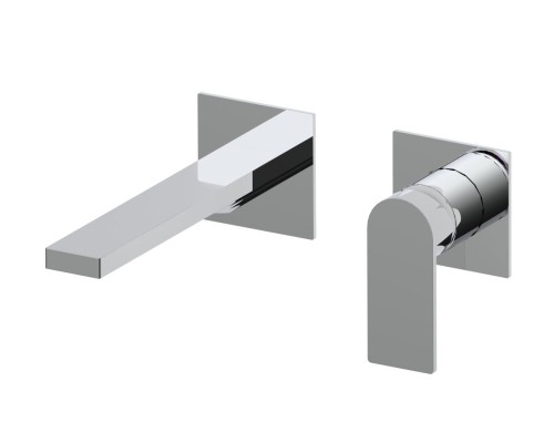 Встраиваемый в стену AQG Alpha, однорычажный смеситель для раковины, хром
