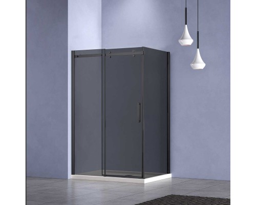 Душевой уголок Vincea Como-N VSR-4CN9012CGB, 1200x900, черный, стекло тонированное