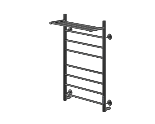 Электрический полотенцесушитель Ника Way-2 80/50 U с полкой Черный матовый