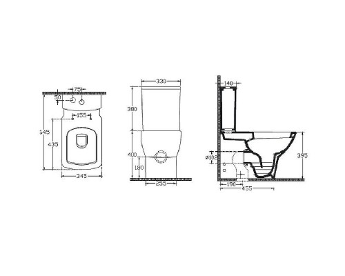 Бачок для напольного унитаза ISVEA Soluzione VI 10BPS1002SV, белый 10BPS1002SV
