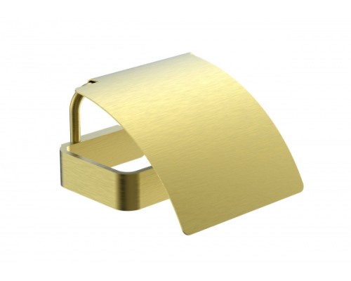 Держатель для туалетной бумаги с крышкой Wonzon&Woghand, Брашированное золото