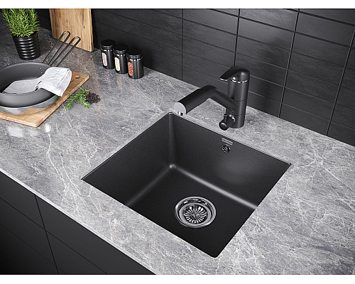 Мойка для кухни кварцевая Paulmark Brilon PM104546-BL Мойка для кухни кварцевая Paulmark Brilon PM104546-BL