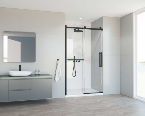 Душевая дверь Vincea Como Soft VDS-1CS110CLB 1100 черный стекло прозрачное