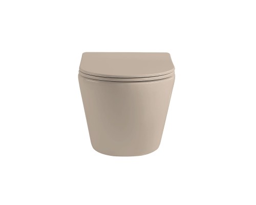 Унитаз подвесной Vincea Globo VT1-14SMC безободковый капучино матовый сиденье Soft-close