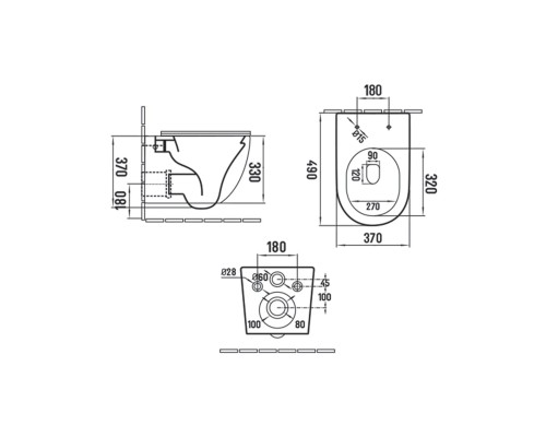 Унитаз подвесной Vincea Globo VT1-14SMC безободковый капучино матовый сиденье Soft-close