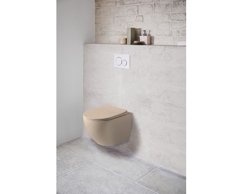 Унитаз подвесной Vincea Globo VT1-14SMC безободковый капучино матовый сиденье Soft-close