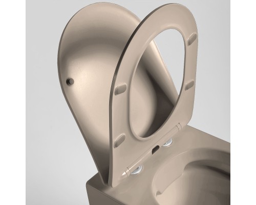 Унитаз подвесной Vincea Globo VT1-14SMC безободковый капучино матовый сиденье Soft-close