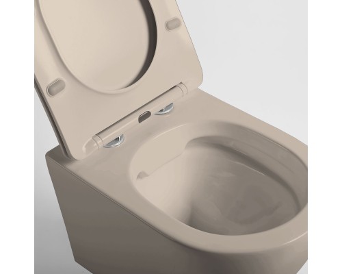 Унитаз подвесной Vincea Globo VT1-14SMC безободковый капучино матовый сиденье Soft-close