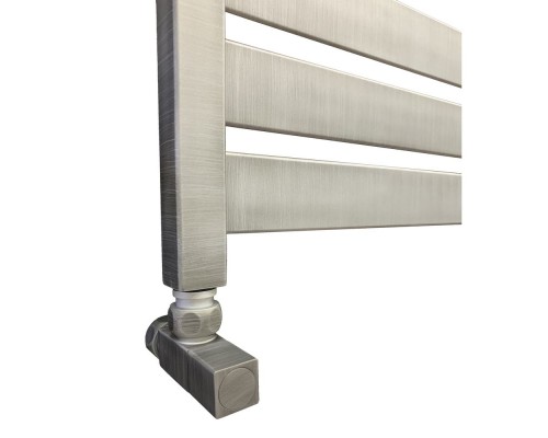 Полотенцесушитель Ника MODERN ЛМ-7 100/50 Matt Antique Silver с вентилями