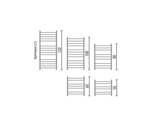 Полотенцесушитель Ника CLASSIC ЛП (Г2) ВП 80/60
