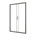 Душевая дверь напольная Taliente 110x195см, прозр.стекло 6мм, черный профиль