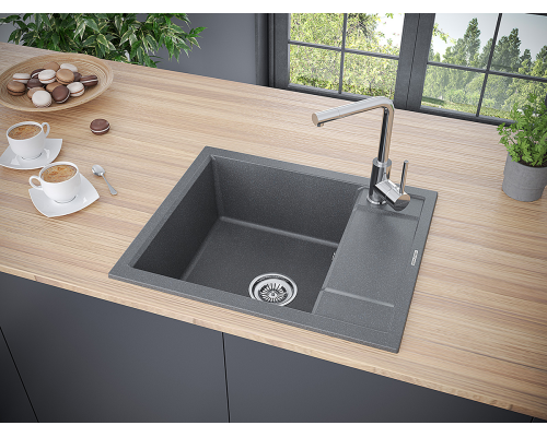 Кухонная мойка Paulmark Optimum 60 PM216050-DG Графит