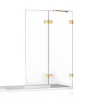 Шторка для ванны NEW TRENDY AVEXA GOLD BRUSHED 120x150 R брашированное золото