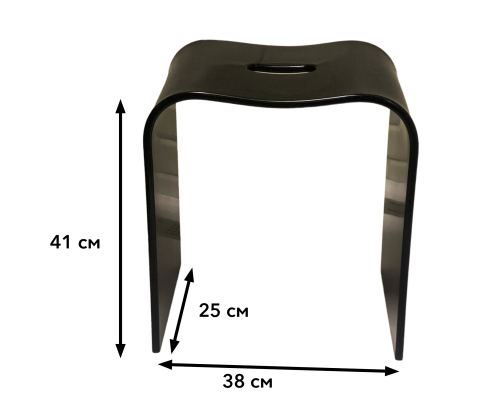 Стул Taliente Sgabello 39NE для душевой кабины, черный