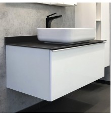 Тумба с раковиной Comforty Милан-90 белая с графитовой столешницей Comforty T-Y9378