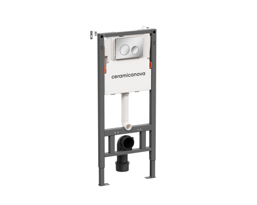Система инсталляции для унитазов Ceramicanova с кнопкой смыва, хром глянцевый