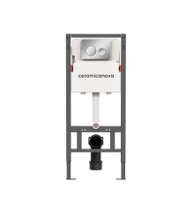 Система инсталляции для унитазов Ceramicanova с кнопкой смыва, хром глянцевый