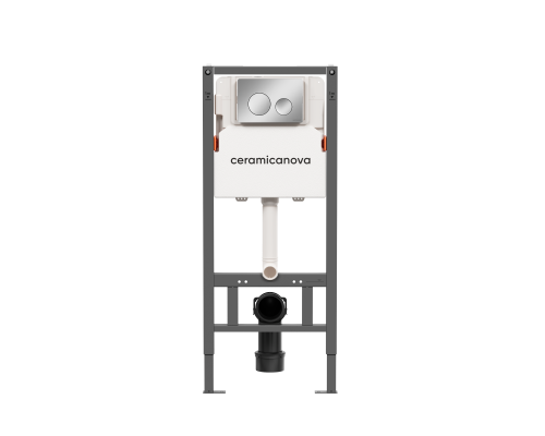 Система инсталляции для унитазов Ceramicanova с кнопкой смыва, хром глянцевый