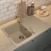 Кухонная мойка кварцевая Uperwood Quartz UPD-04-02, прямоугольная, бежевая