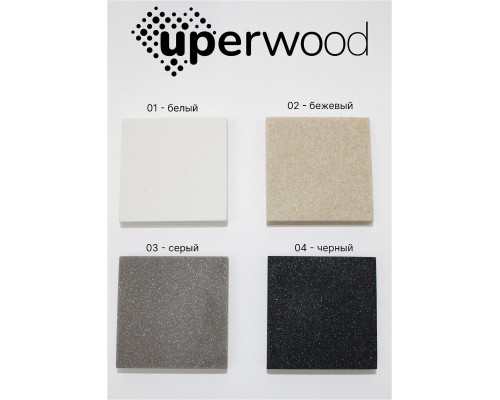 Кухонная мойка кварцевая Uperwood Quartz UPD-07-04, прямоугольная, черная