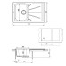 Кухонная мойка кварцевая Uperwood Quartz UPD-04-01, прямоугольная, белая