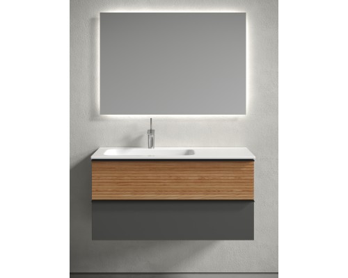 Тумба для раковины SanCos Delta 100 DL100LGR Дуб красный, графит