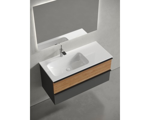 Тумба для раковины SanCos Delta 100 DL100LGR Дуб красный, графит