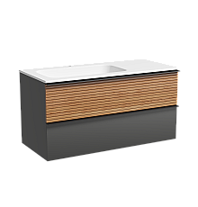 Тумба для раковины SanCos Delta 100 DL100LGR Дуб красный, графит